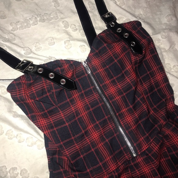 BORN TO BURN PLAID MINI DRESS - current mood - dolls kill - Picture 5 of 8